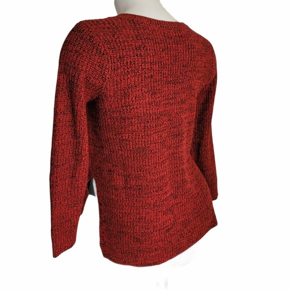 Torrid Red Sweater Top Shirt Black Fleck Knit Sweater Woman's Plus Size 1X LH805 - Picture 3 of 6